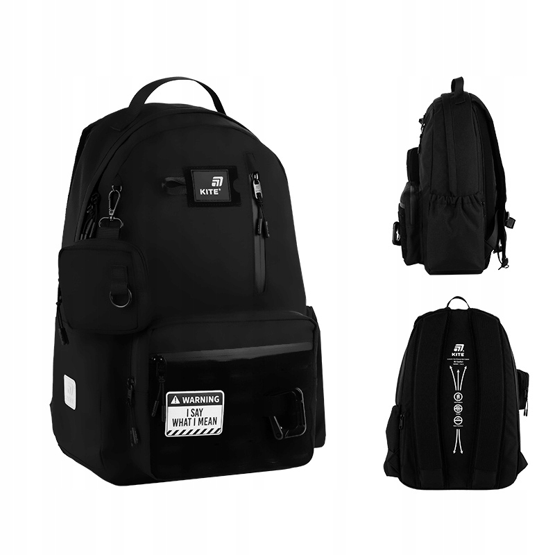 Štýlový Mládežnícky Školský Batoh Kite K25-949L-1 Čierny